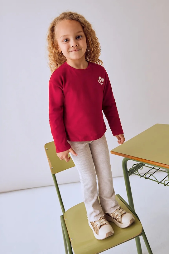 Mayoral legginsy dziecięce z elastanem beżowy 4717.6G.Mini.9BYA