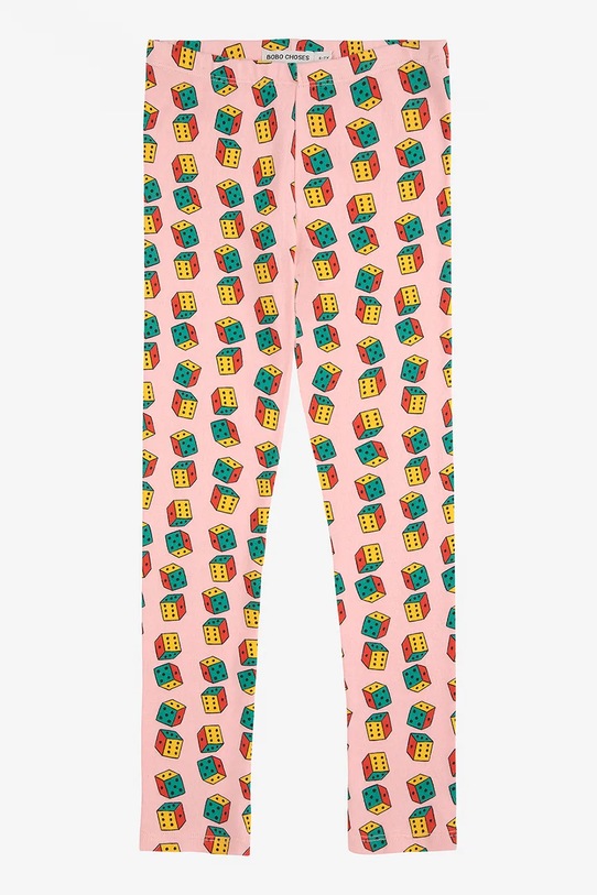 Bobo Choses legginsy dziecięce Dices wzorzyste różowy 225AC060