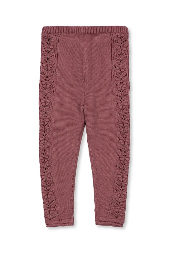Konges Sløjd legginsy bawełniane dziecięce CABBY PANTS GOTS KS103738.9BYA różowy AW25