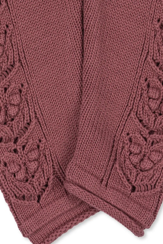 Konges Sløjd legginsy bawełniane dziecięce CABBY PANTS GOTS różowy KS103738.9BYA