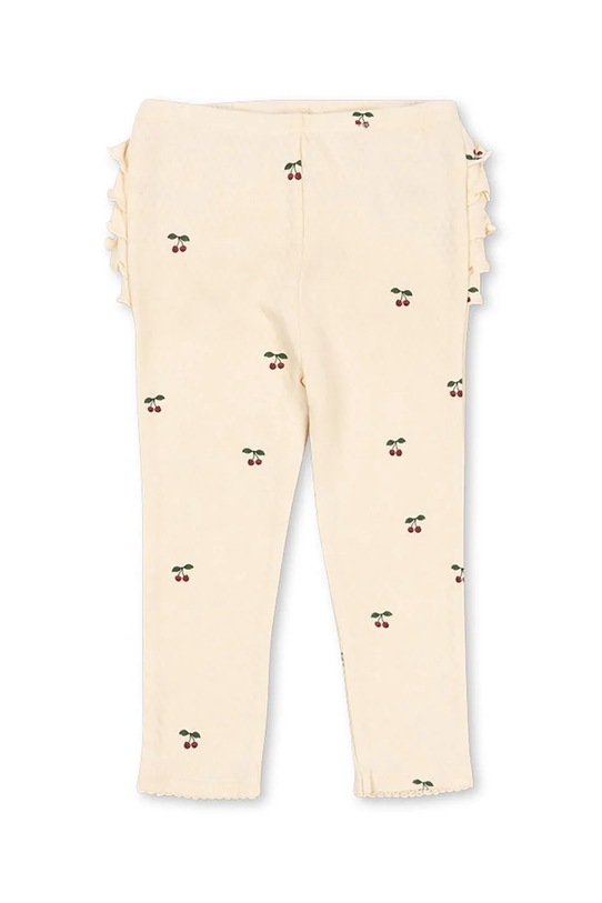 Детские хлопковые леггинсы Konges Sløjd SUI FRILL PANTS GOTS Planet friendly бежевый KS104003.9BYA