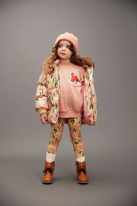 Mini Rodini legginsy dziecięce Alpine flowers 25730121 żółty