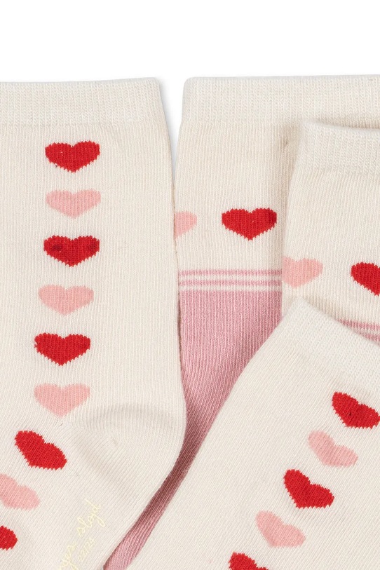Nogavice za dojenčka Konges Sløjd 2 PACK JAQUARD SOCKS 2-pack KS103642.9BYA roza AW25