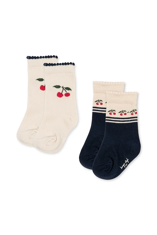 Шкарпетки для немовлят Konges Sløjd 2 PACK JAQUARD SOCKS 2-pack темно-синій KS103642.9BYA