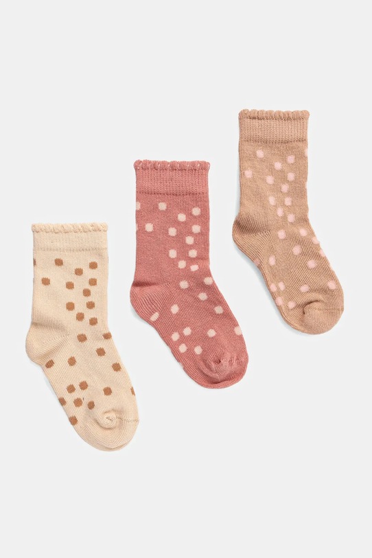 United Colors of Benetton skarpetki dziecięce 3-pack beżowy 6AO3A7007.G.W.seasonal
