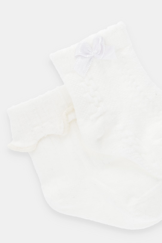 United Colors of Benetton skarpetki dziecięce 2-pack 6AO5A7004.W.seasonal beżowy AW25