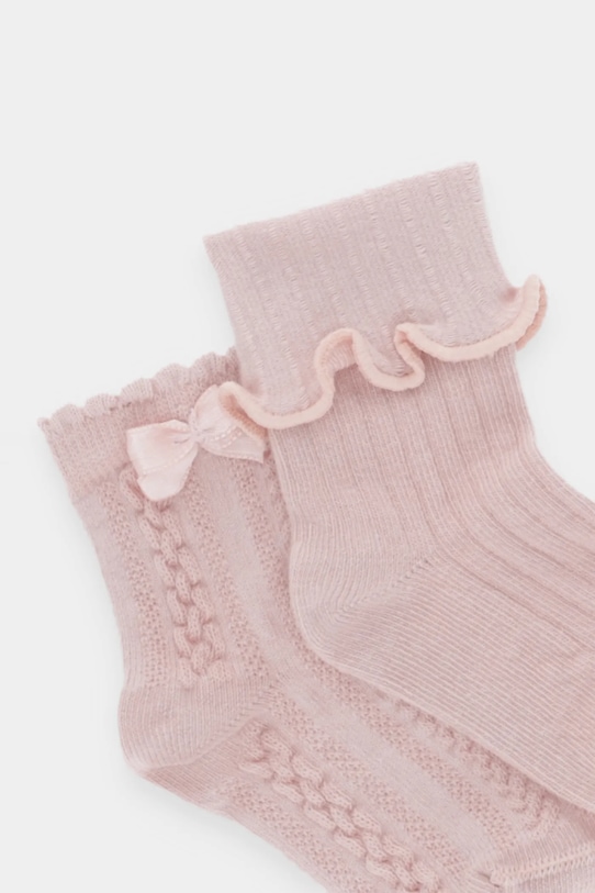 United Colors of Benetton skarpetki dziecięce 2-pack 6AO5A7004.W.seasonal beżowy AW25