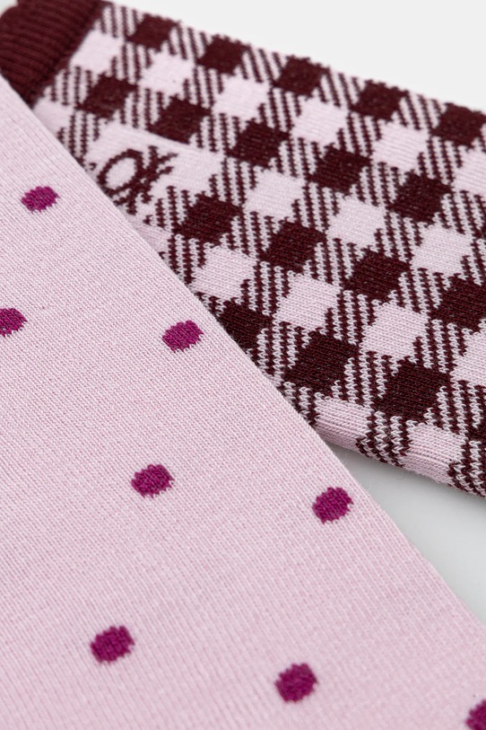 United Colors of Benetton șosete copii 2-pack 6AO30704B.G.G.seasonal roz AW25
