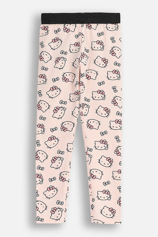 Coccodrillo legginsy z bawełną dziecięce wzorzyste różowy ZC5122101LGD