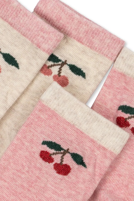 Konges Sløjd skarpetki dziecięce 2 PACK CHERRY SOCKS 2-pack KS104167.9BYA różowy AW25