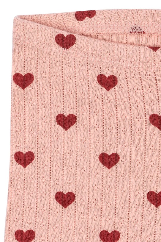 Dziewczynka Konges Sløjd legginsy bawełniane dziecięce MINNIE PANTS GOTS KS104515.9BYA różowy