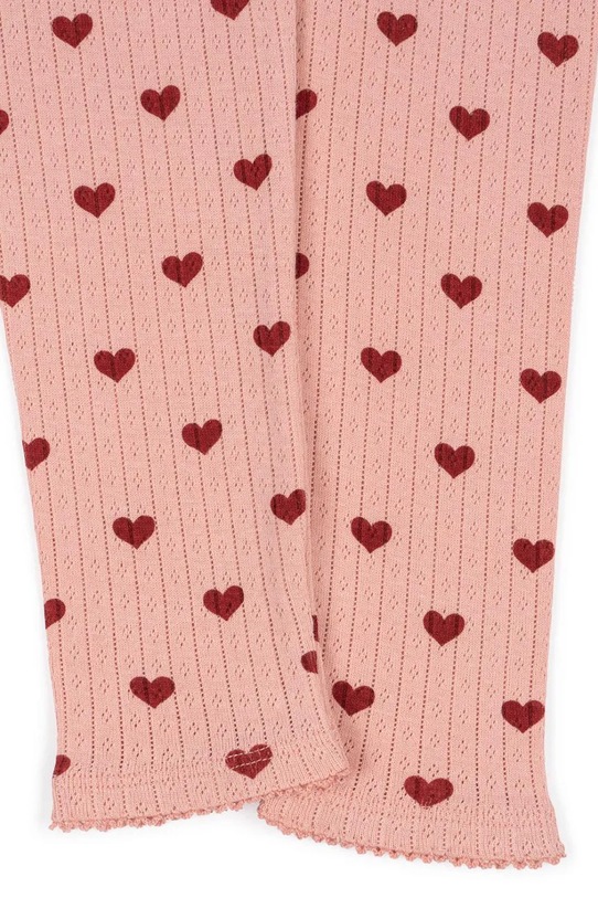Konges Sløjd legginsy bawełniane dziecięce MINNIE PANTS GOTS KS104515.9BYA różowy