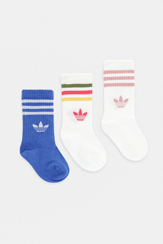 Дитячі шкарпетки adidas Originals 3-pack довгі шкарпетки блакитний JW0331