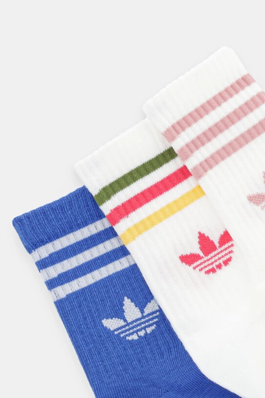 Дитячі шкарпетки adidas Originals 3-pack JW0331 блакитний AW25
