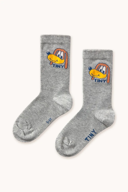 Tinycottons skarpetki dziecięce DOG MEDIUM SOCKS szary AW25.492