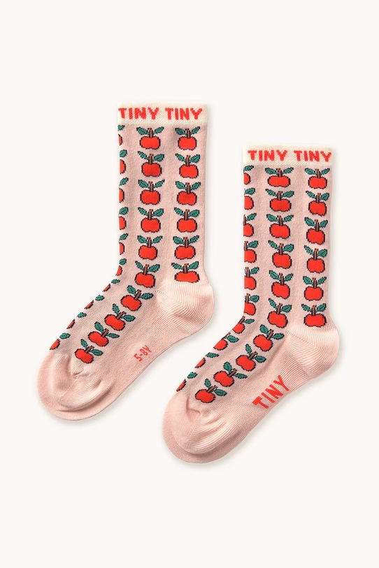 Tinycottons skarpetki dziecięce APPLES MEDIUM SOCKS różowy AW25.498
