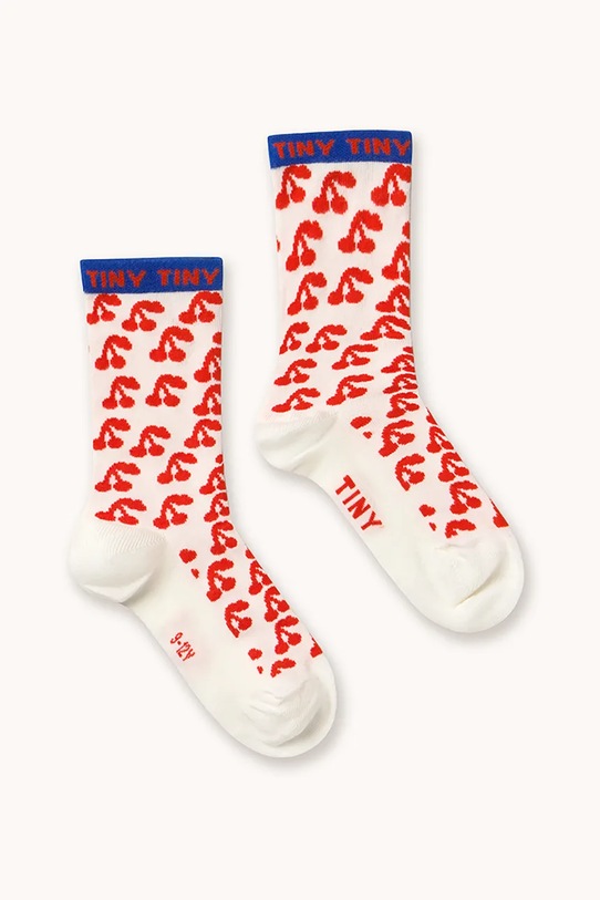 Tinycottons skarpetki dziecięce CHERRIES MEDIUM SOCKS AW25.502 biały AW25