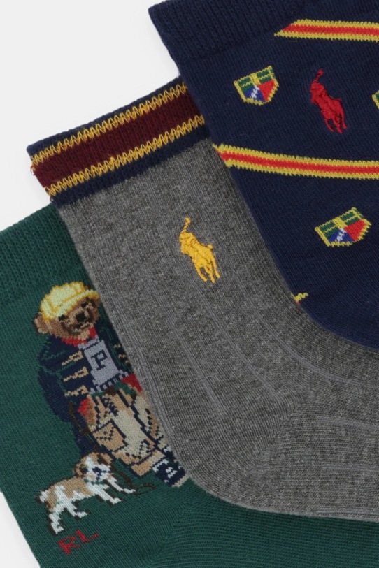 CHLAPEC Dětské ponožky Polo Ralph Lauren 3-pack 442P03160001 zelená