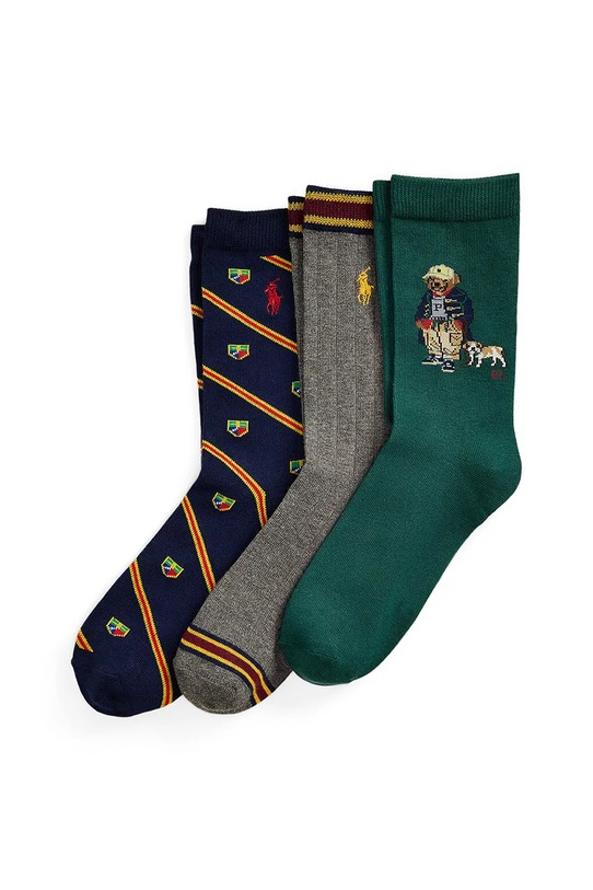Παιδικές κάλτσες Polo Ralph Lauren 3-pack πράσινο 444P03160001