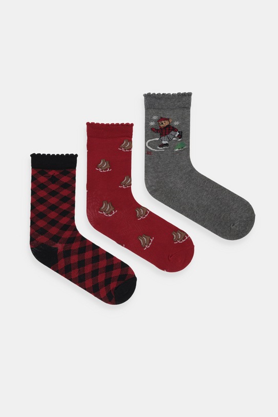 Polo Ralph Lauren șosete copii 3-pack burgundia 448P03265001