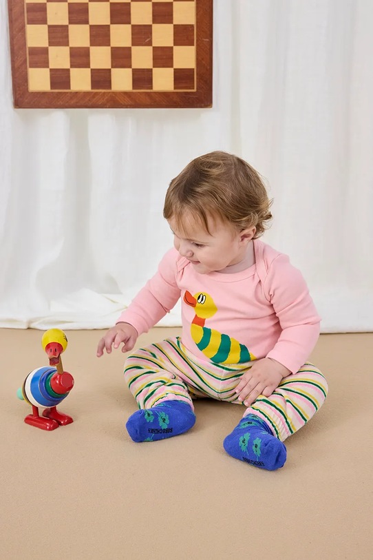 Bobo Choses legginsy niemowlęce wzorzyste beżowy 225AB063
