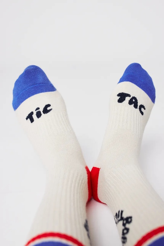 Detské ponožky Bobo Choses Tic Tac Toe béžová 225AI012