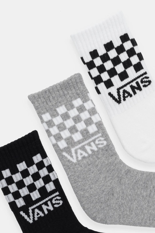 Vans skarpetki dziecięce Classic Check Crew 3-pack VN000Q1QY281 biały AW25