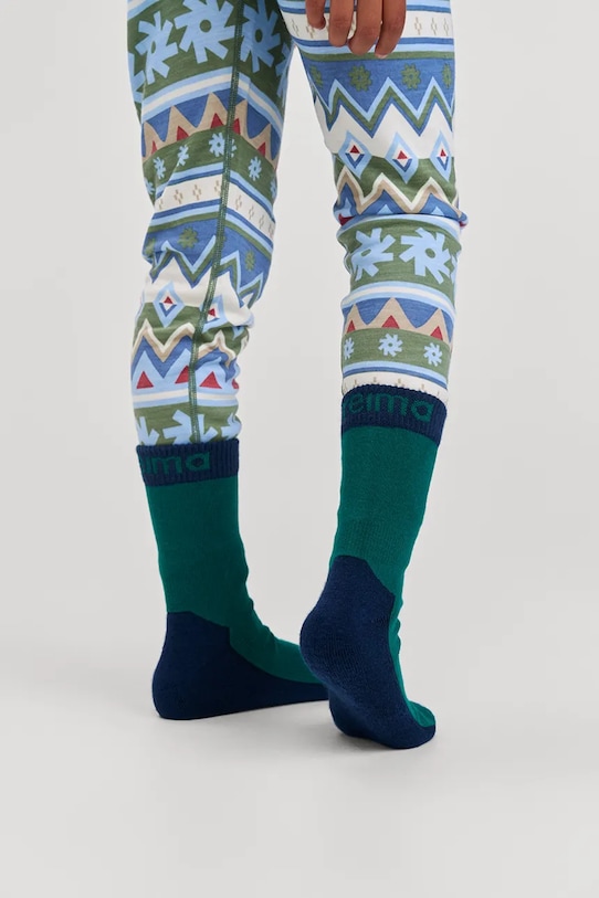 Reima skarpetki z domieszką wełny dziecięce Villalla 5300051C.9BYA zielony