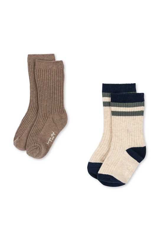 Konges Sløjd șosete copii 2 PACK RIB SOCKS 2-pack bleumarin KS103647.9BYA