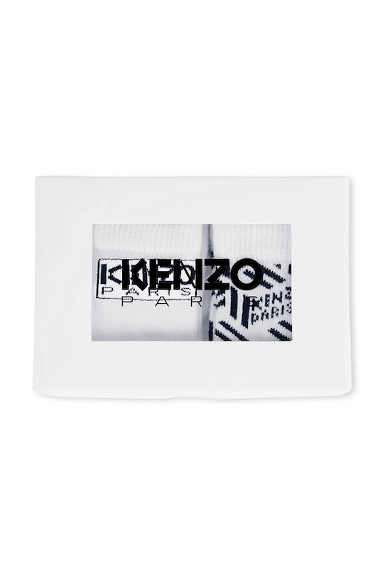 Detské ponožky Kenzo Kids 2-pak K61209 biela AW25