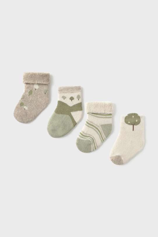 Mayoral Newborn skarpetki dziecięce 4-pack zielony 9917.1A.Newborn.9BYA