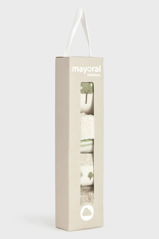 Chłopiec Mayoral Newborn skarpetki dziecięce 4-pack 9917.1A.Newborn.9BYA zielony