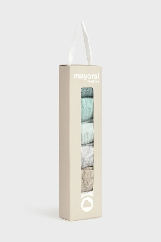 Chłopiec Mayoral Newborn skarpety dziecięce 6-pack 9918.1D.Newborn.9BYA zielony