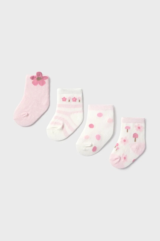 Дитячі шкарпетки Mayoral Newborn 4-pack рожевий 9921.2F.Newborn.9BYA