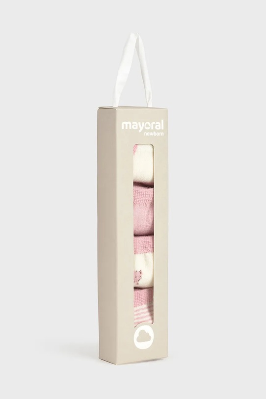 Chłopiec Mayoral Newborn skarpetki dziecięce 4-pack 9921.2F.Newborn.9BYA różowy