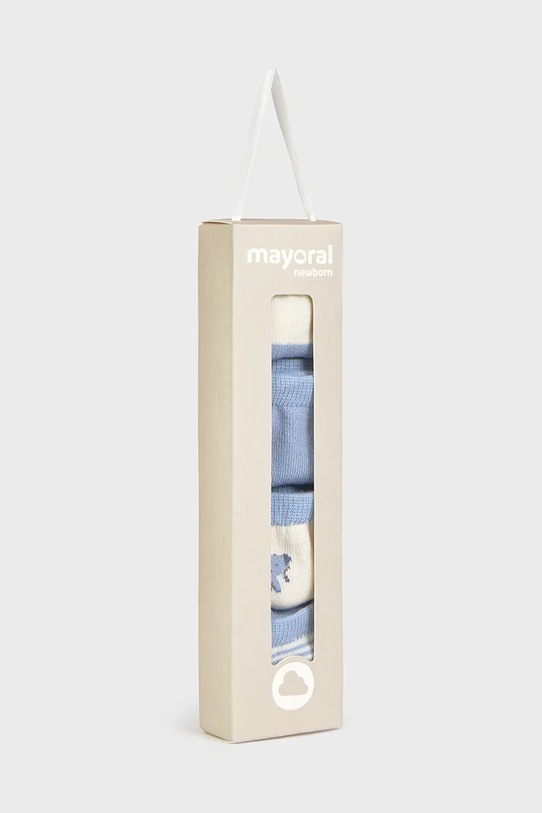 Chłopiec Mayoral Newborn skarpetki dziecięce 4-pack 9921.2F.Newborn.9BYA niebieski