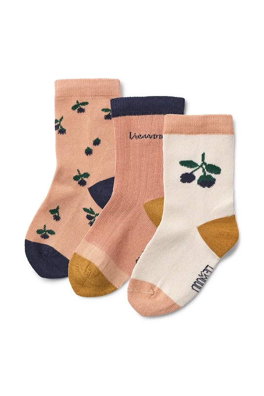 Liewood skarpetki dziecięce Silas Socks 3-Pack 3-pack pomarańczowy LW20014.9BYA