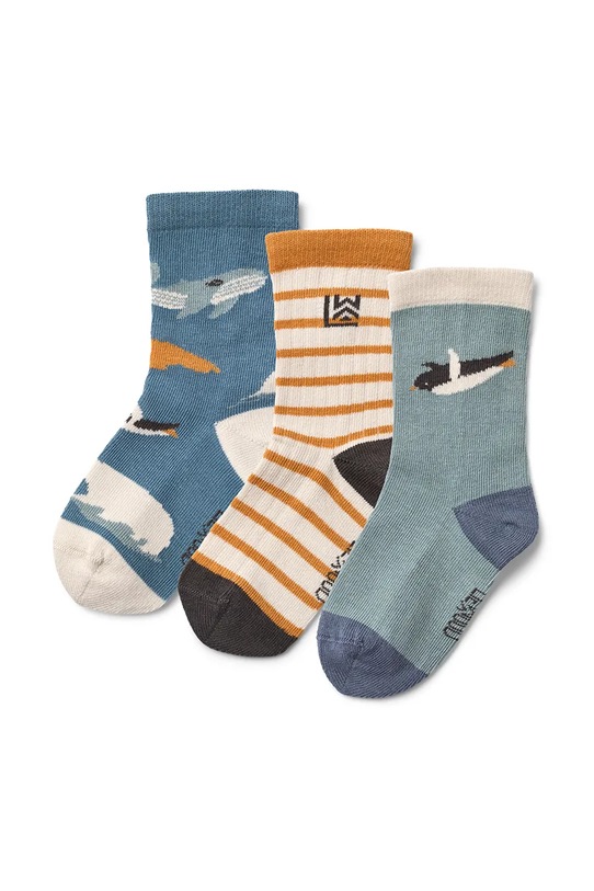 Liewood skarpetki dziecięce Silas Socks 3-Pack 3-pack niebieski LW20014.9BYA