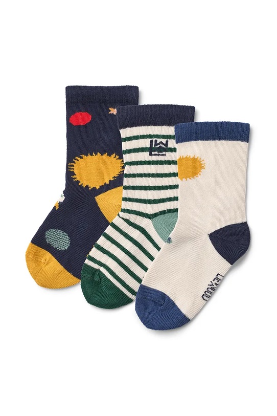 Liewood skarpetki dziecięce Silas Socks 3-Pack 3-pack granatowy LW20014.9BYA