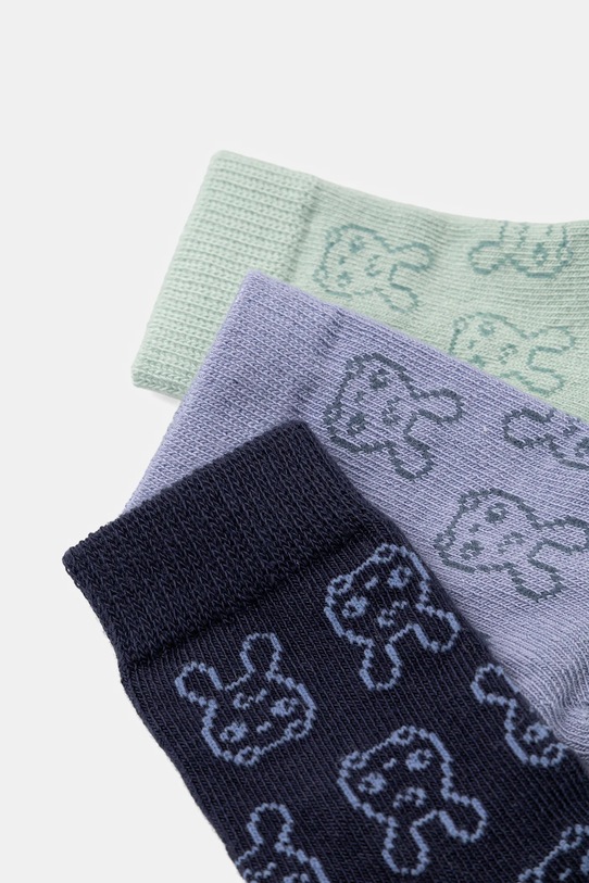United Colors of Benetton skarpetki niemowlęce 3-pack 6AO3A7007.W.seasonal granatowy AW25