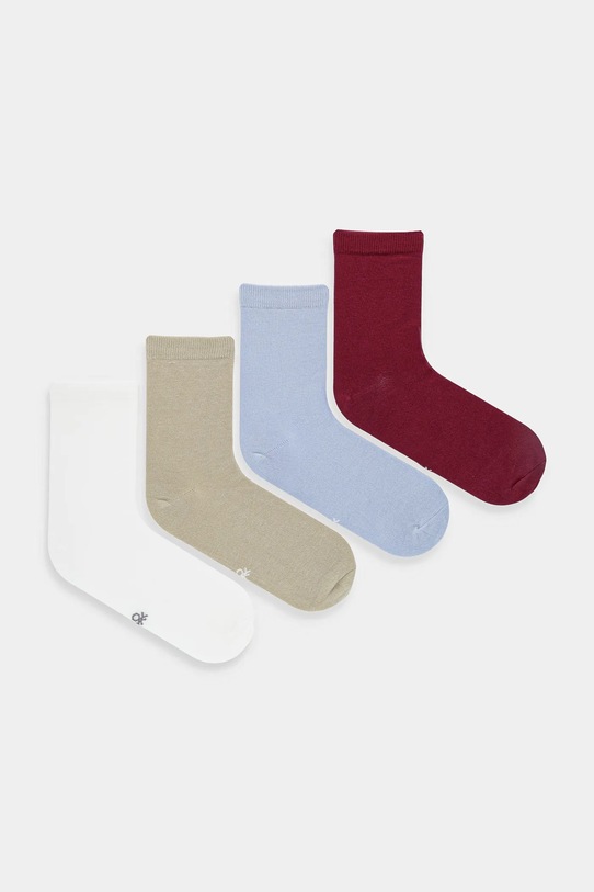 United Colors of Benetton skarpetki dziecięce 4-pack bordowy 6GRD07028.G.Season.9BYA