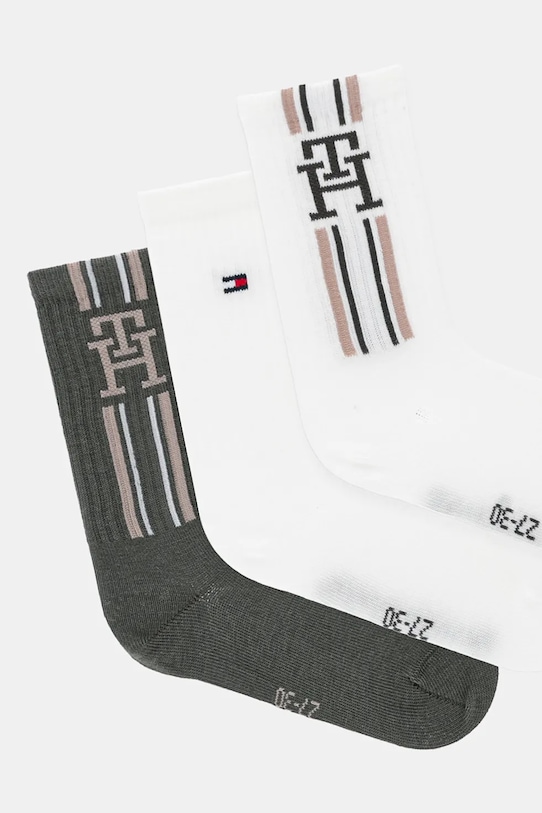 Detské ponožky Tommy Hilfiger 3-pak 701236331.9BYA zelená AW25