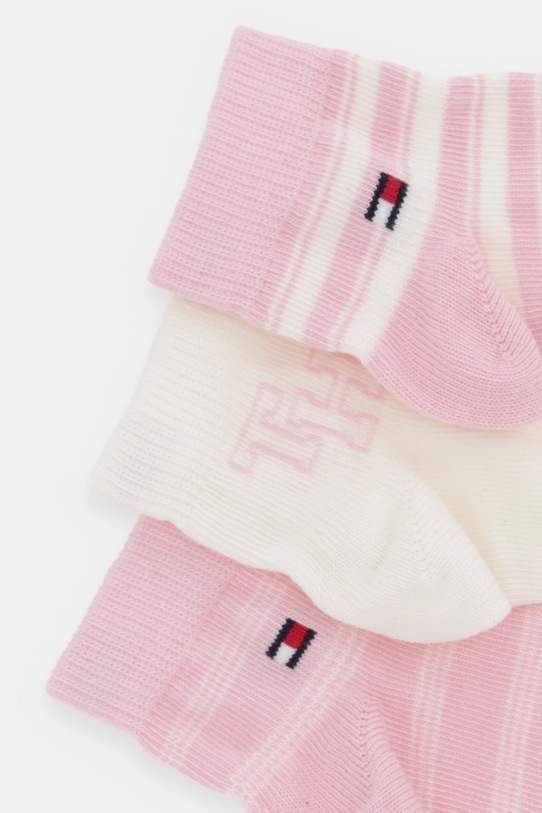 Detské ponožky Tommy Hilfiger 3-pak 701236342.9BYA ružová AW25