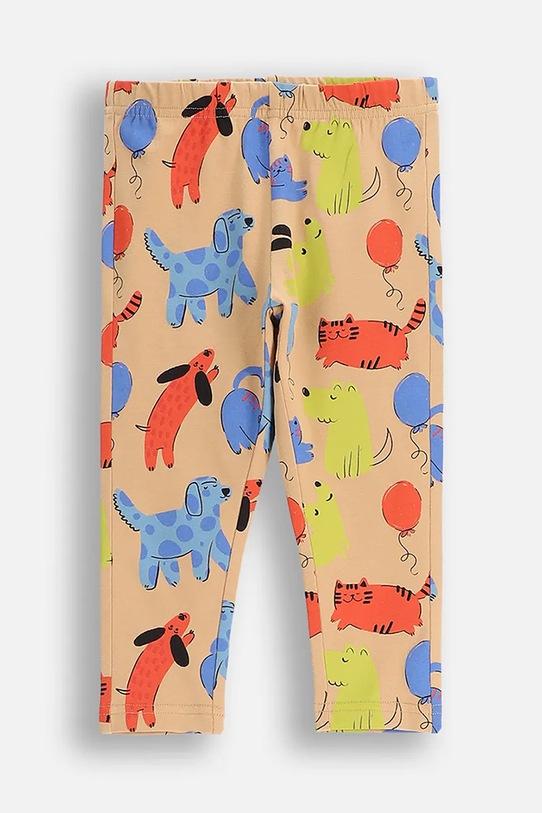 Coccodrillo legginsy dziecięce z bawełną wzorzyste beżowy ZC5122102BBN