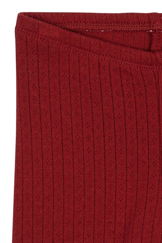 Chłopiec Konges Sløjd legginsy bawełniane dziecięce MINNIE PANTS GOTS KS104378.9BYA czerwony