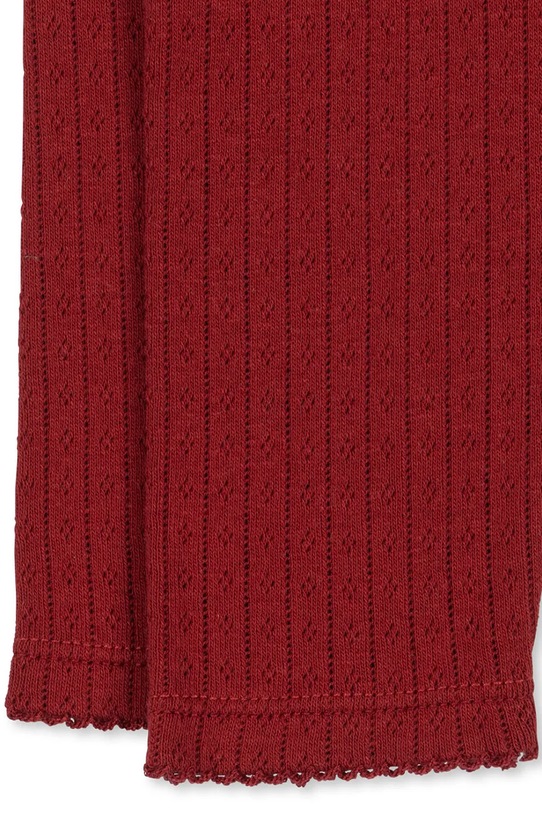 Konges Sløjd legginsy bawełniane dziecięce MINNIE PANTS GOTS czerwony KS104378.9BYA