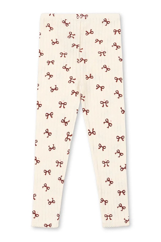 Konges Sløjd legginsy bawełniane dziecięce MINNIE PANTS GOTS KS104378.9BYA beżowy AW25
