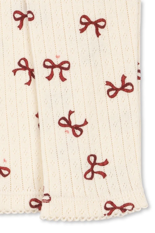 Konges Sløjd legginsy bawełniane dziecięce MINNIE PANTS GOTS beżowy KS104378.9BYA