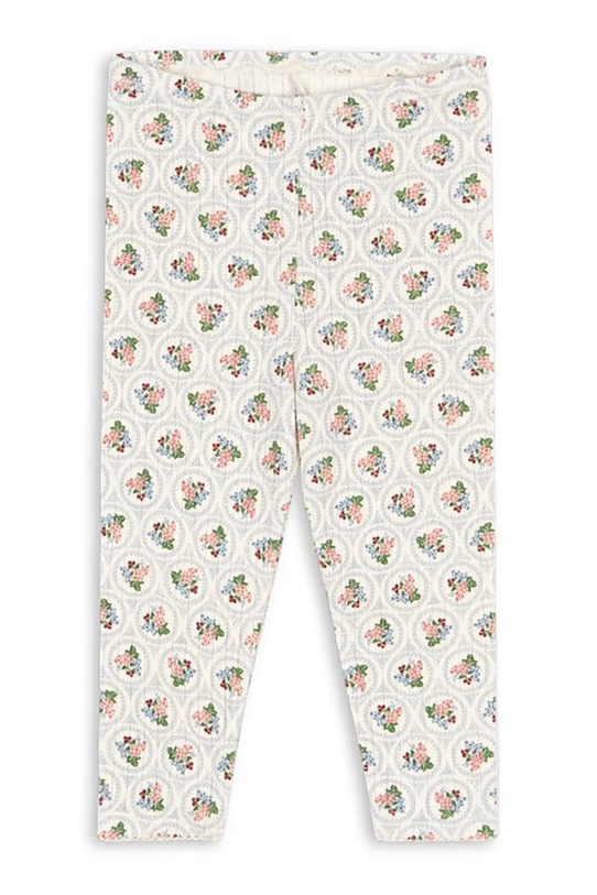 Konges Sløjd legginsy bawełniane dziecięce MINNIE PANTS GOTS wzorzyste multicolor KS104378.9BYA