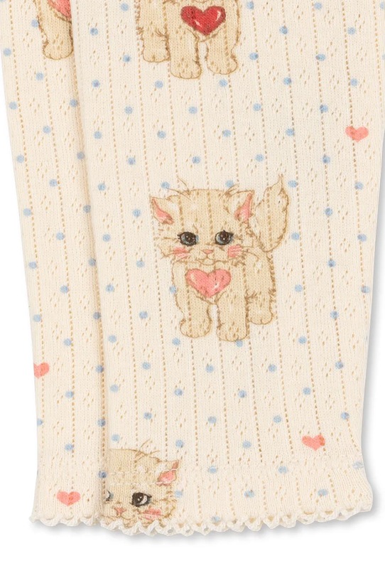 Konges Sløjd legginsy dziecięce MINNIE PANTS GOTS beżowy KS105192.9BYA